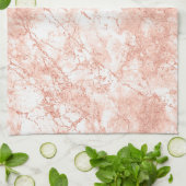 Rose Gold-Marmor-Glitzer 2 Geschirrtuch (Gefaltet)
