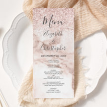 Rose Gold Marmor Glitzer Elegante Hochzeit