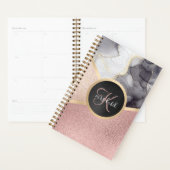 Rose Gold Marmor Glitzer Monogram Teacher Planner Planer (Anzeige)