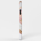 Rose Gold-Marmor-Glitzer Monogramm Case-Mate iPhone Hülle (Hinten/Rechts)