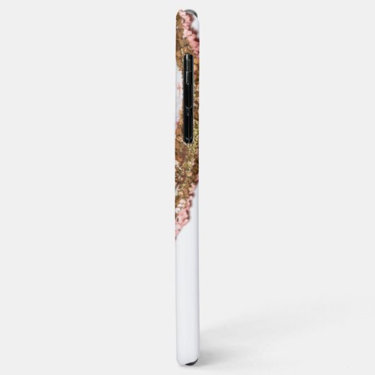 Rose Gold-Marmor-Glitzer Monogramm Case-Mate iPhone Hülle (Hinten/Links)