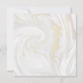 Rose Gold Marmor Grüne Blätter Hochzeit Einladung (Rückseite)