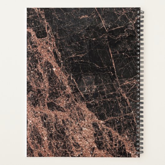 Rose Gold Marmor Haarstylist Terminkalender Planer (Rückseite)