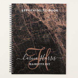 Rose Gold Marmor Haarstylist Terminkalender Planer