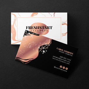 Rose Gold Marmor Haushalt Reinigungsdienst Maid Se Visitenkarte