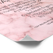 Rose Gold Marmor Health Safety Glitzer Friseur Sal Poster (Ecke)