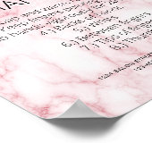 Rose Gold Marmor Health Safety Glitzer Friseur Sal Poster (Ecke)