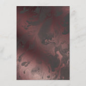 Rose Gold Marmor Hochzeitsdetails über dunkelgrau Begleitkarte (Rückseite)