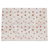 Rose Gold Marmor Hörbeutel Große Geschenktüte (Vorderseite)