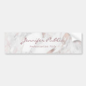Rose Gold Marmor Kalligraphie Script Elegant Moder Autoaufkleber (Vorne)