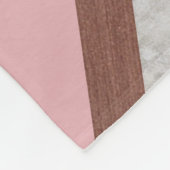 Rose Gold Marmor Kupfer Fleece Blanket (Ecke)