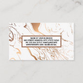 Rose Gold Marmor Liquid Background Visitenkarte (Rückseite)