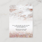 Rose Gold Marmor Logo Necklace Armband Visitenkarte (Rückseite)