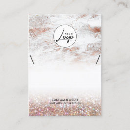 Rose Gold Marmor Logo Necklace Armband  Visitenkarte