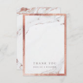 Rose Gold Marmor Luxus moderne Hochzeit danke (Vorne/Hinten)