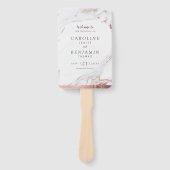 Rose Gold Marmor Luxus moderne Hochzeitsfeier Fächer (Vorderseite)