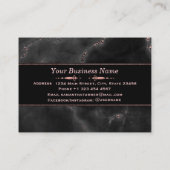 Rose Gold Marmor Makeup Artist Haar Stylist Custom Treuekarte (Rückseite)