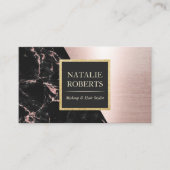 Rose Gold Marmor Makeup Artist Salon WELLNESS-CENT Visitenkarte (Vorderseite)