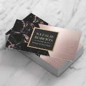 Rose Gold Marmor Makeup Artist Salon WELLNESS-CENT Visitenkarte