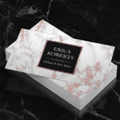 Rose Gold Marmor Makeup Künstlertrappe Stylist Sal Visitenkarte