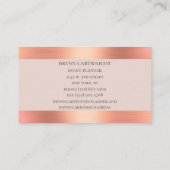 Rose Gold Marmor Modernes Elegantes Visitenkarte (Rückseite)