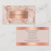 Rose Gold Marmor Modernes Elegantes Visitenkarte (Vorne/Hinten)