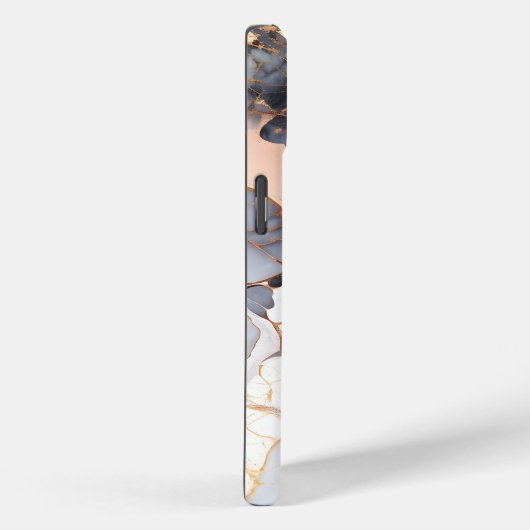 Rose Gold Marmor Monogram Custom Case-Mate iPhone Hülle (Rückseite / Rechts)