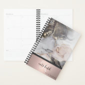 Rose Gold & Marmor Monogram Lehrer Planner Planer (Anzeige)