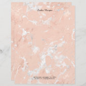 Rose Gold Marmor, Name/Kontaktinformationen in Sch (Vorne/Hinten)