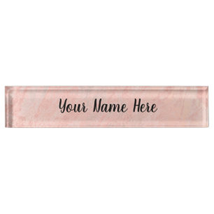 Rose Gold Marmor Namensplakette