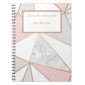 Rose Gold-Marmor-NoteBook Notizblock (Vorderseite)
