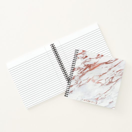 Rose Gold Marmor Notizblock (Innenseite)