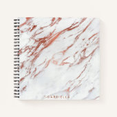 Rose Gold Marmor Notizblock (Vorderseite)