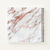 Rose Gold Marmor Notizblock (Rückseite)