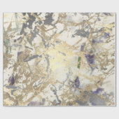 Rose Gold Marmor Peach Blush Grau Hütte Geschenkpapier (Flach)