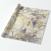 Rose Gold Marmor Peach Blush Grau Hütte Geschenkpapier (Ungerollt)