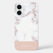 Rose Gold Marmor Personalisiert Case-Mate iPhone Hülle (Rückseite)