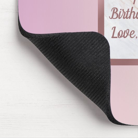 Rose Gold Marmor rosa Farbton mit benutzerdefinier Mousepad (Ecke)