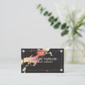 Rose-Gold-Marmor | Schrauben Visitenkarte (Stehend Vorderseite)