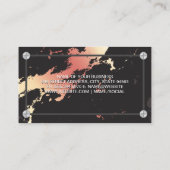 Rose-Gold-Marmor | Schrauben Visitenkarte (Rückseite)