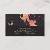 Rose-Gold-Marmor | Signature-Führungskraft Visitenkarte (Rückseite)