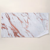 Rose Gold Marmor Strandtuch (Vorderseite)