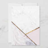 Rose Gold Marmor Swirl Rosa Brautparty Einladung (Rückseite)
