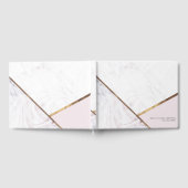 Rose Gold Marmor Swirl Rosa Hochzeit Gästebuch (Voll)
