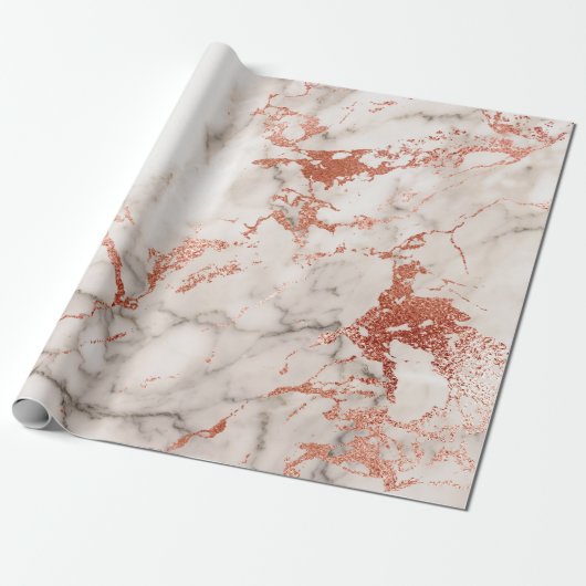 Rose Gold Marmor Textur 2 Geschenkpapier (Ungerollt)