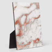 Rose Gold Marmor Textur Fotoplatte (Seite)