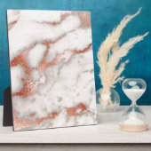 Rose Gold Marmor Textur Fotoplatte (Seite)