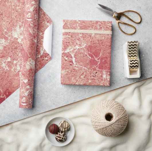 Rose Gold Marmor Textur Geschenkpapier (Kunsthandwerk)