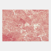 Rose Gold Marmor Textur Geschenkpapier Set (Vorderseite)