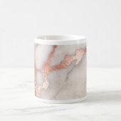Rose Gold Marmor Textur Kaffeetasse (Mittel)